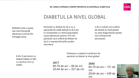 Prof. univ. dr. Doina Catrinoiu: prevenția și controlul diabetului