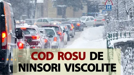 Cod roșu de ninsori viscolite în România, emis de meteorologii Severe Weather Alert