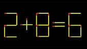 Test de inteligență | Corectează 2+8=6, mutând un singur băț de chibrit