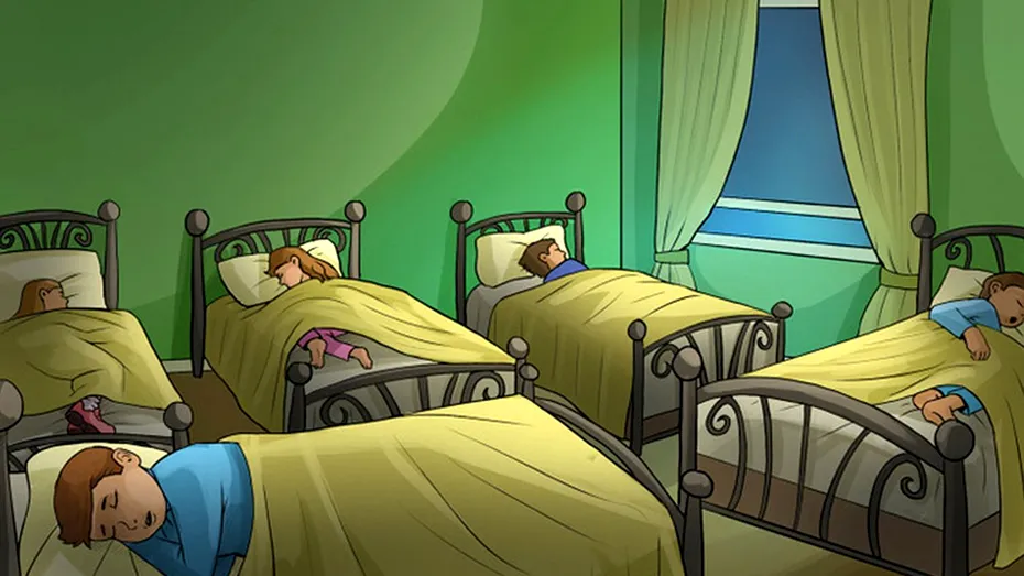 TEST IQ | Unul dintre acești 5 copii s-a furișat pe geam și s-a întors ulterior. Care?