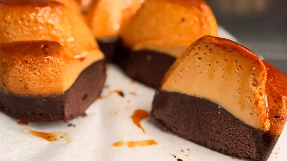 Rețeta chocoflan. Prăjitura imposibilă cu cremă de zahăr ars și ciocolată