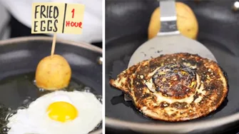 Ecuația ouălor-ochiuri. Câte minute trebuie lăsate în tigaie, de fapt, potrivit celebrului chef Cristian Frăţieanu