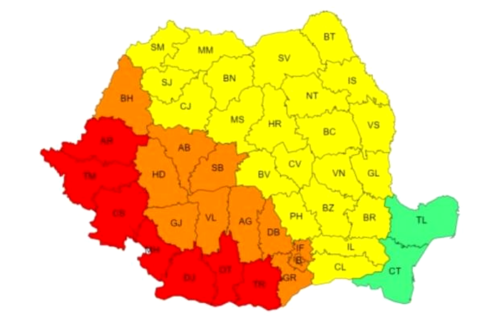 harta vreme romania