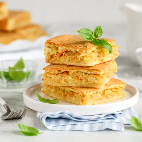 Plăcinte ardelenești rumene, cu varză și boia. Deliciul simplu al postului
