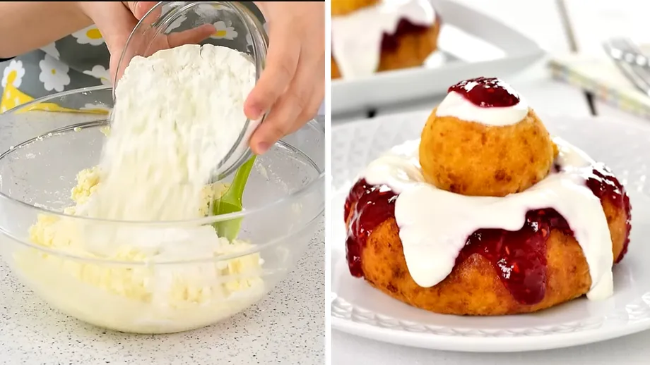 Ecuația papanașilor. Câtă făină trebuie să punem pentru fiecare 100g de brânză de vaci