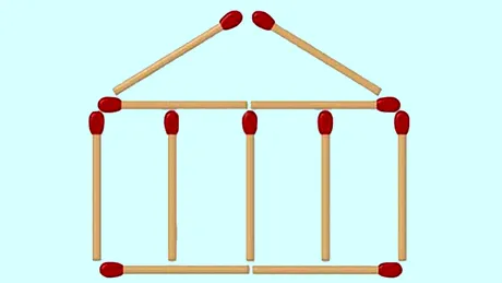 Test IQ exclusiv pentru genii | Mută 2 bețe de chibrit, pentru a obține 11 pătrate!