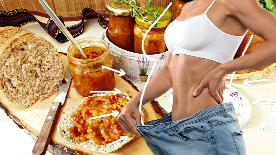 Dieta cu zacuscă. Câte kilograme poți slăbi într-o lună, mâncând doar zacuscă pe pâine