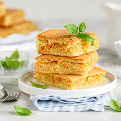 Plăcinte ardelenești rumene, cu varză și boia. Deliciul simplu al postului