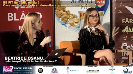 BE FIT by CSID ediţia 3 - Care sunt avantajele shake-urilor consumate la micul dejun?