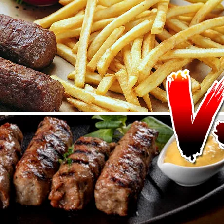 Calcul caloric. Ce îngrașă mai mult: 2 mici + cartofi prăjiți sau 5 mici (fără cartofi)?