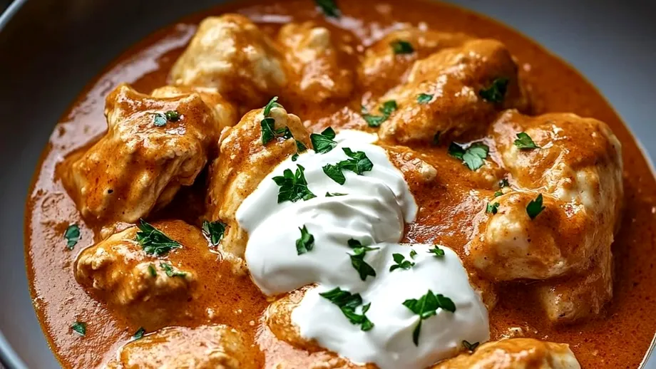 Rețetă tradițională de papricaș de pui cu smântână. Delicios și ușor de pregătit