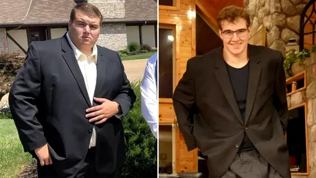 Dieta riscantă prin care tânărul din imagine a slăbit 95 de kilograme în 2 ani. Ce a mâncat în fiecare zi